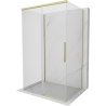 Mexen Rox-3S 3-wall sliding shower cabin 105 x 110 cm, transparent, brushed gold - 8C2-105-110-55-00-3S