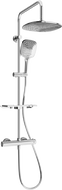Mexen KT17 Überputz-Duschset mit Regenbrause und Thermostat-Batterie, Chrom - 771501793-00