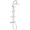 Mexen KT17 ensemble de douche apparent avec pommeau de douche et mitigeur thermostatique, chrome/blanc - 771501793-02