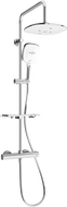 Mexen KT17 Aufputz-Duschset mit Regenbrause und Thermostatbatterie, Chrom/Weiß - 771501793-02