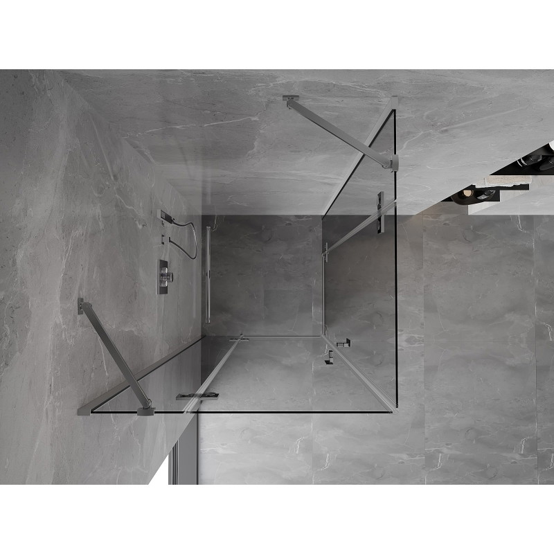 Mexen Mist-H Duo klizna tuš kabina 120 x 120 cm, transparentna, krom - 8A5-120L-120P-01-00