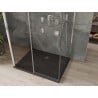 Mexen Omega kabina prysznicowa 3-ścienna, rozsuwana 140 x 80 cm, transparent, chrom + brodzik Flat - 825-140-080-01-00-3s-4070