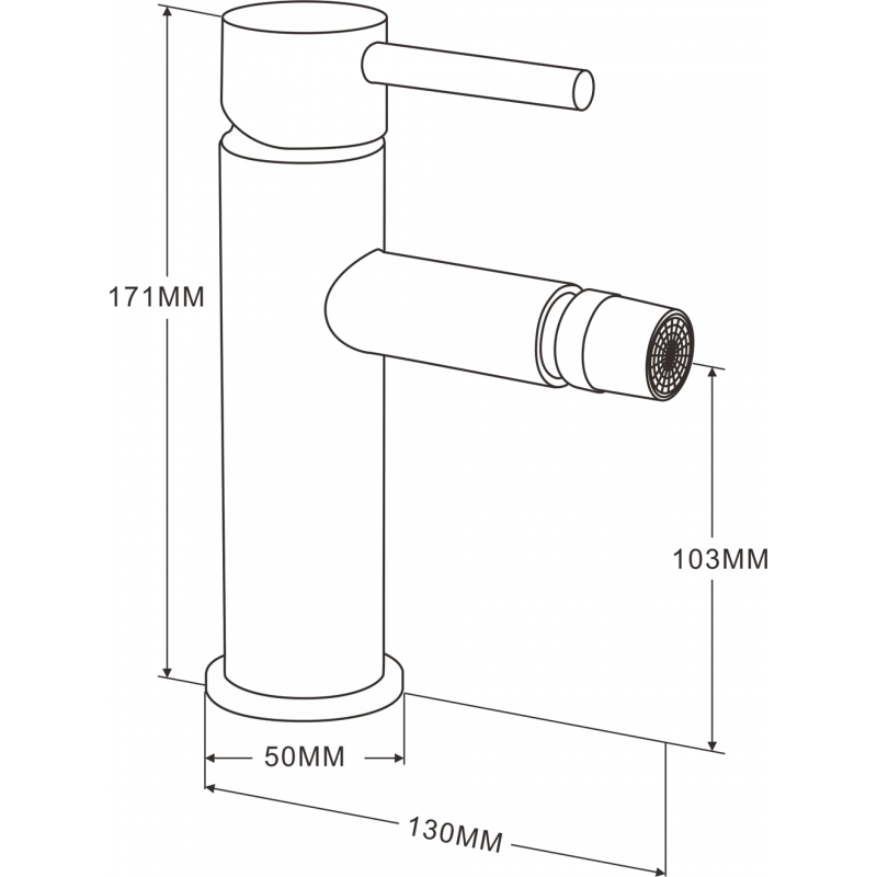 Mexen Elba rubinetto bidet cromato - 74120-00