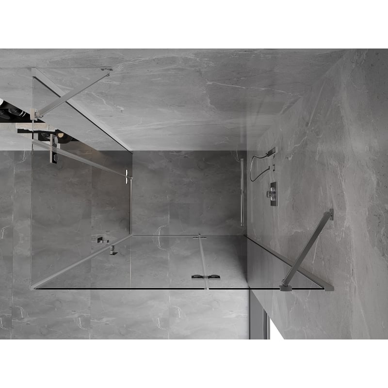 Mexen Mist-H Duo dušinurk, parempoolne, 70 x 110 cm, läbipaistev, kroom - 8A5-070L-110P-01-00