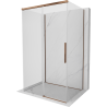 Mexen Rox-3S kolmekülgne 3-seinaline dušikabiin, lükand 135 x 85 cm, läbipaistev, roosa kuld - 8C2-135-085-60-00-3S