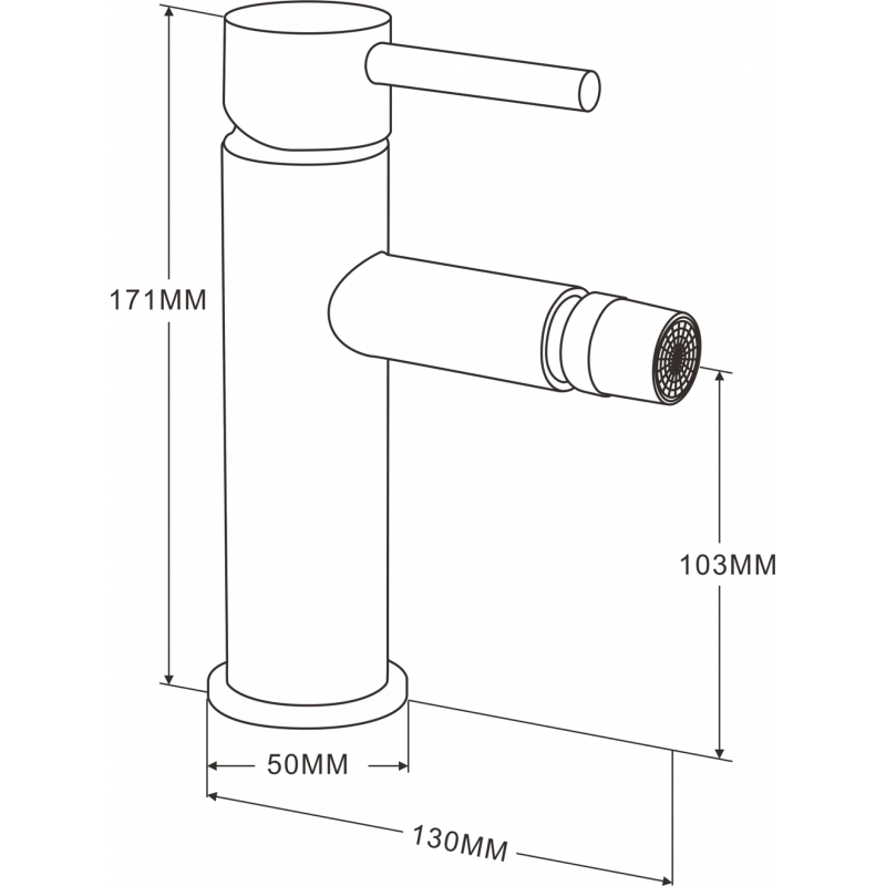 Mexen Elba robinet de bidet doré - 74120-50