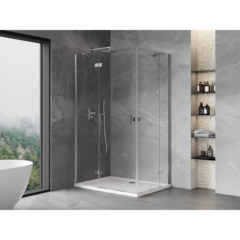 Mexen Mist-H Duo tuš kabina s otvarajućim vratima lijeva 110 x 90 cm, prozirna, krom - 8A5-110L-090P-01-00
