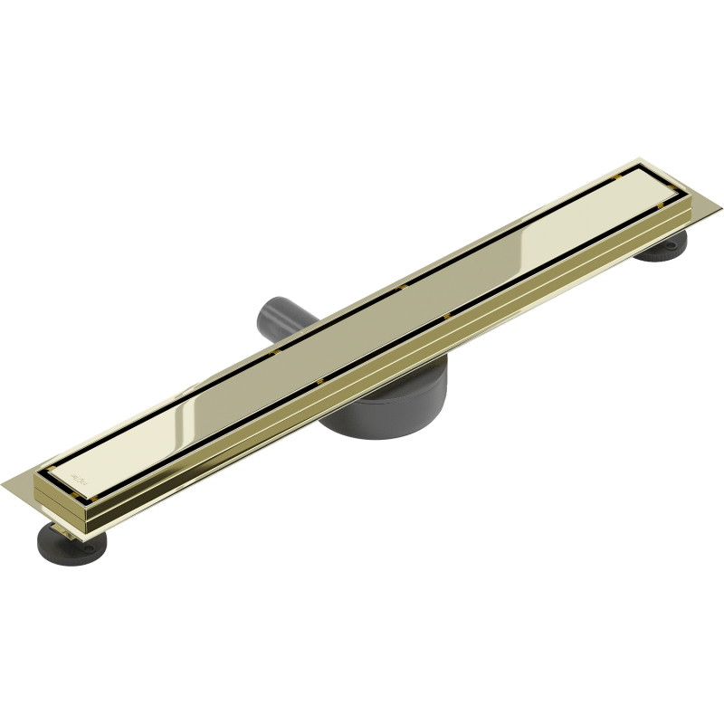Mexen Flat 360° M13 caniveau linéaire pivotant 2 en 1 60 cm, doré - 1510060-40