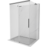 Mexen Rox-3S L cabine de douche 3 parois coulissante 150 x 120 cm, transparent, gris pistolet brossé - 8C2L-150-120-66-00-3S