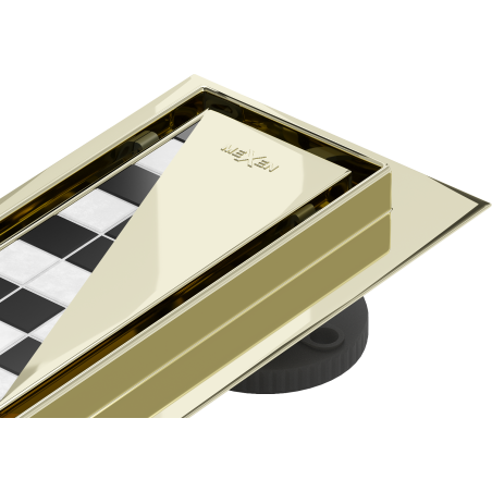 Mexen Flat 360° M13 Drehbarer Linienabfluss 2-in-1 70 cm, Gold - 1510070-40