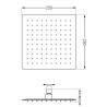 Mexen Slim regendouche 25 x 25 cm, grafiet - 79125-66