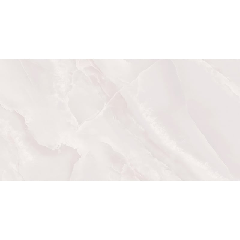 Mexen Polano White glazed rectified porcelain stoneware sample G1, floor-wall tile 120 x 60 cm, glossy - TL108-04-S