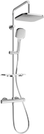 Mexen KT33 Aufputz-Duschset mit Regenduschkopf und Thermostatarmatur, Chrom - 771503393-00