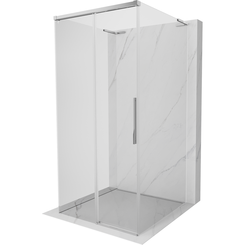 Mexen Rox-3S L cabina doccia scorrevole a 3 lati 90 x 90 cm, trasparente, cromo - 8C2L-090-090-01-00-3S