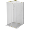 Mexen Rox-3S L 3-seinaline liuguks 90 x 90 cm, läbipaistev, kuldne dušikabiin - 8C2L-090-090-50-00-3S