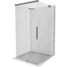 Mexen Rox-3S L kabina prysznicowa 3-ścienna rozsuwana 95 x 95 cm, transparent, gun gray szczotkowany - 8C2L-095-095-66-00-3S