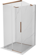Mexen Rox-3S L 3-seinaline liuguks dušinurk 100 x 100 cm, läbipaistev, roosa kuld - 8C2L-100-100-60-00-3S