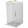 Mexen Rox-3S L cabine de douche à 3 parois coulissante 110 x 110 cm, transparent, or brossé - 8C2L-110-110-55-00-3S