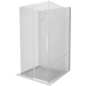 Mexen Rox-3S L 3-sided sliding shower cabin 120 x 120 cm, transparent, white - 8C2L-120-120-20-00-3S