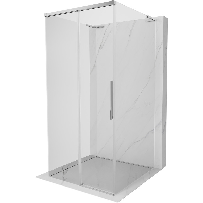 Mexen Rox-3S L 3-seineline 120 x 120 cm liuguksega dušinurk, läbipaistev, kroom - 8C2L-120-120-01-00-3S