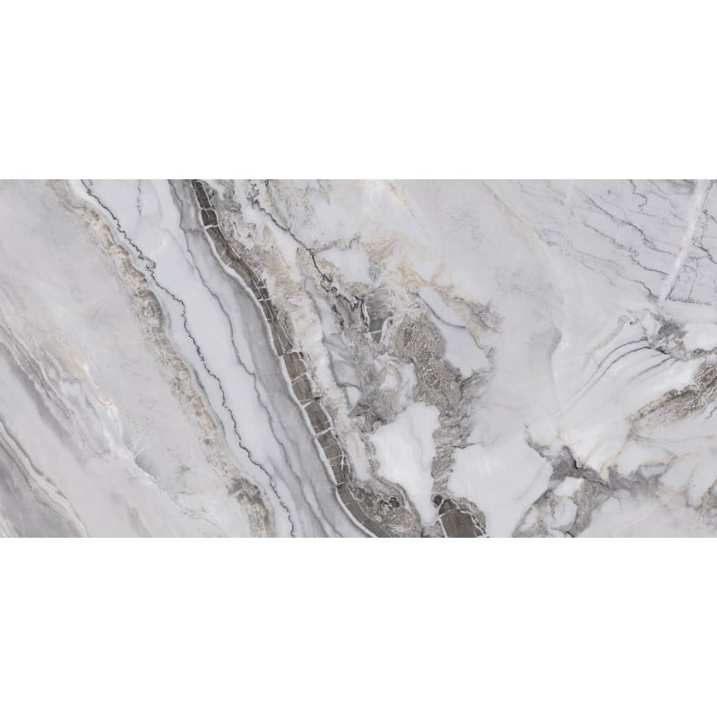 Mexen Limos Grey Sample of Glazed Rectified Gres Tile G1, Floor and Wall Tile, Glossy - TL127-01-S