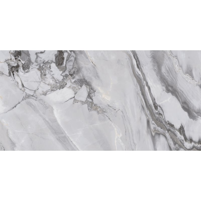 Mexen Limos Grey Sample of Glazed Rectified Gres Tile G1, Floor and Wall Tile, Glossy - TL127-01-S