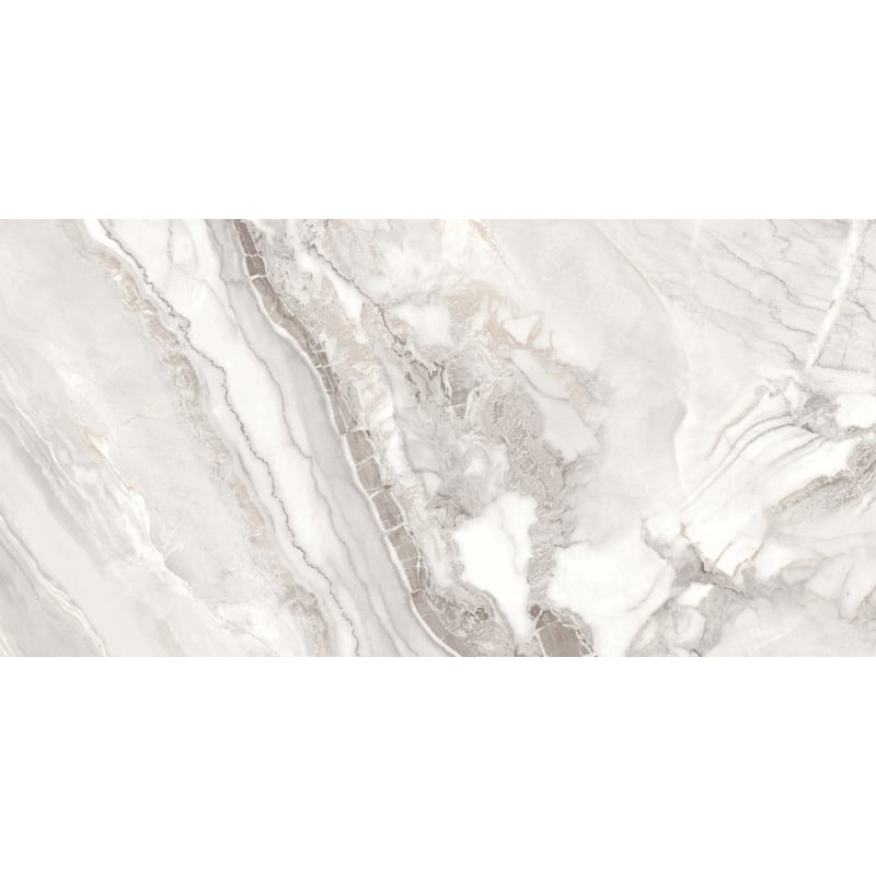 Mexen Limos White glazed rectified G1 tile sample, floor-wall tile, gloss - TL127-03-S