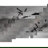 Mexen Mist H Duo Duschkabine schwenkbar 100 x 100 cm, transparent, schwarz - 8A5-100L-100P-70-00