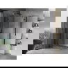 Mexen Mist H Duo Duschkabine schwenkbar 100 x 100 cm, transparent, schwarz - 8A5-100L-100P-70-00