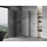 Mexen Mist H Duo Duschkabine, schwenkbar, 110 x 110 cm, transparent, schwarz - 8A5-110L-110P-70-00
