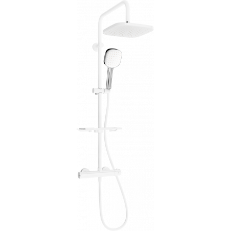 Mexen KT33 ensemble de douche en saillie avec pommeau de douche et mitigeur thermostatique, blanc/chrome - 771503393-21