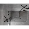 Mexen Mist-H Duo levi pregibni tuš kabina 115 x 70 cm, prozorna, črna - 8A5-115L-070P-70-00