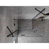 Cabine de douche pivotante Mexen Mist H Duo 95 x 75 cm, transparente, noire - 8A5-095L-075P-70-00