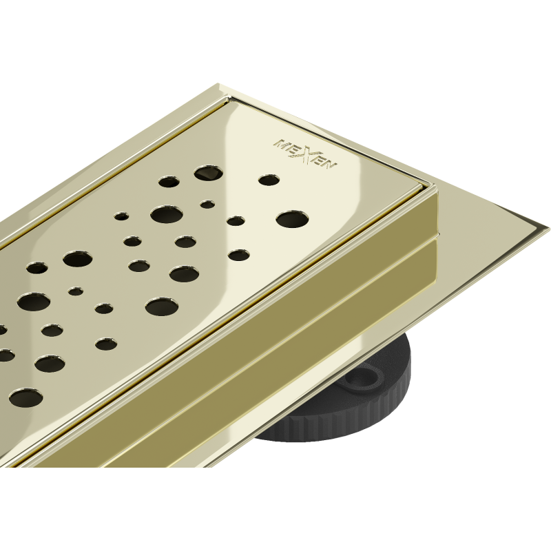 Mexen Flat 360° M12 Rotating Linear Drain 80 cm, Gold - 1521080-40