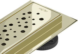 Mexen Flat 360° M12 draaibare lineaire afvoer 90 cm, goud - 1521090-40