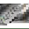 Mexen Mist H Duo Duschkabine schwenkbar 85 x 80 cm, transparent, schwarz - 8A5-085L-080P-70-00