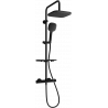 Mexen KT33 ensemble de douche encastré avec pomme de douche et mitigeur thermostatique, noir - 771503393-70