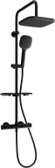 Mexen KT33 conjunto de duche de superfície com chuveiro de teto e misturadora termostática, preto - 771503393-70