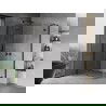 Mexen Mist-H Duo draaideur-douchecabine 90 x 85 cm, transparant, zwart - 8A5-090L-085P-70-00