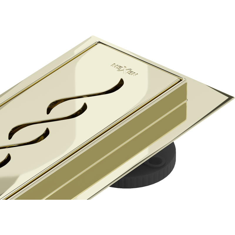 Mexen Flat 360° M18 kääntyvä linjalattiakaivo 70 cm, kultainen - 1523070-40