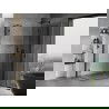 Mexen Mist H Duo Duschkabine schwenkbar 80 x 100 cm, transparent, schwarz - 8A5-080L-100P-70-00