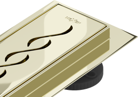 Mexen Flat 360° M18 ralo linear rotativo 90 cm, dourado - 1523090-40