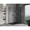 Mexen Mist-H Duo hinged shower cabin right 75 x 110 cm, transparent, black - 8A5-075L-110P-70-00