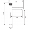 Mexen Diamond hoher Waschtischarmatur, gold - 71510-50