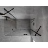 Mexen Mist-H Duo paredušikabiin parempoolse avaga 70 x 120 cm, läbipaistev, must - 8A5-070L-120P-70-00