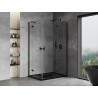 Mexen Mist-H Duo paredušikabiin parempoolse avaga 70 x 120 cm, läbipaistev, must - 8A5-070L-120P-70-00