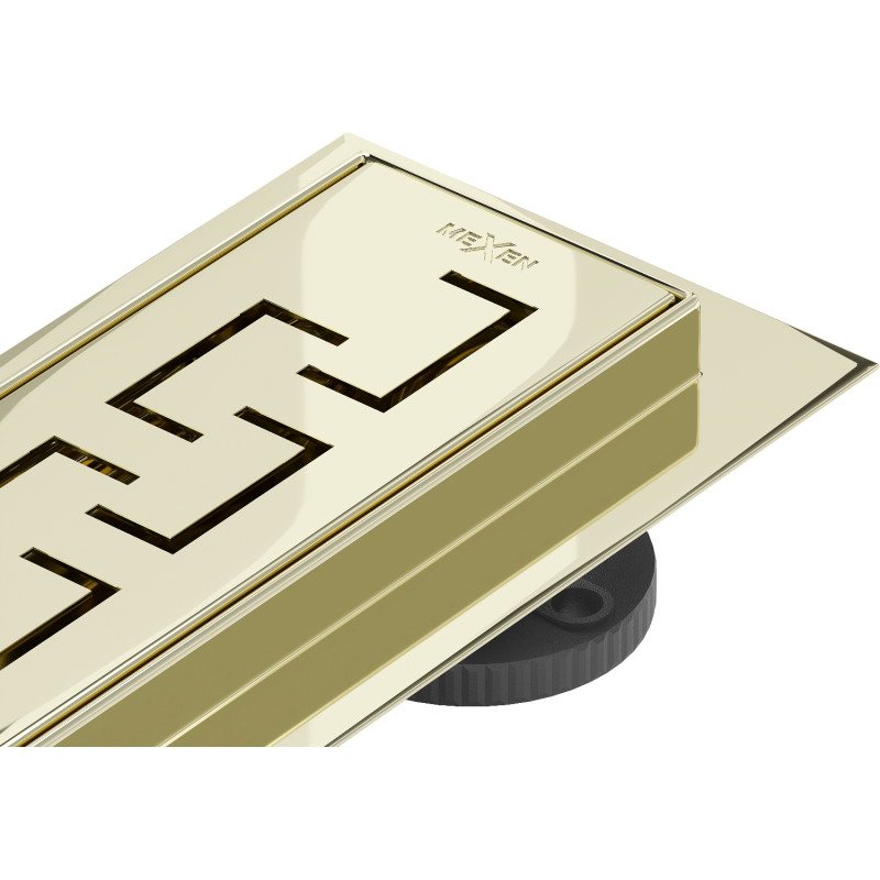Mexen Flat 360° M15 Rotating Linear Drain 70 cm, Gold - 1524070-40