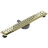 Mexen Flat 360° M15 Rotating Linear Drain 70 cm, Gold - 1524070-40