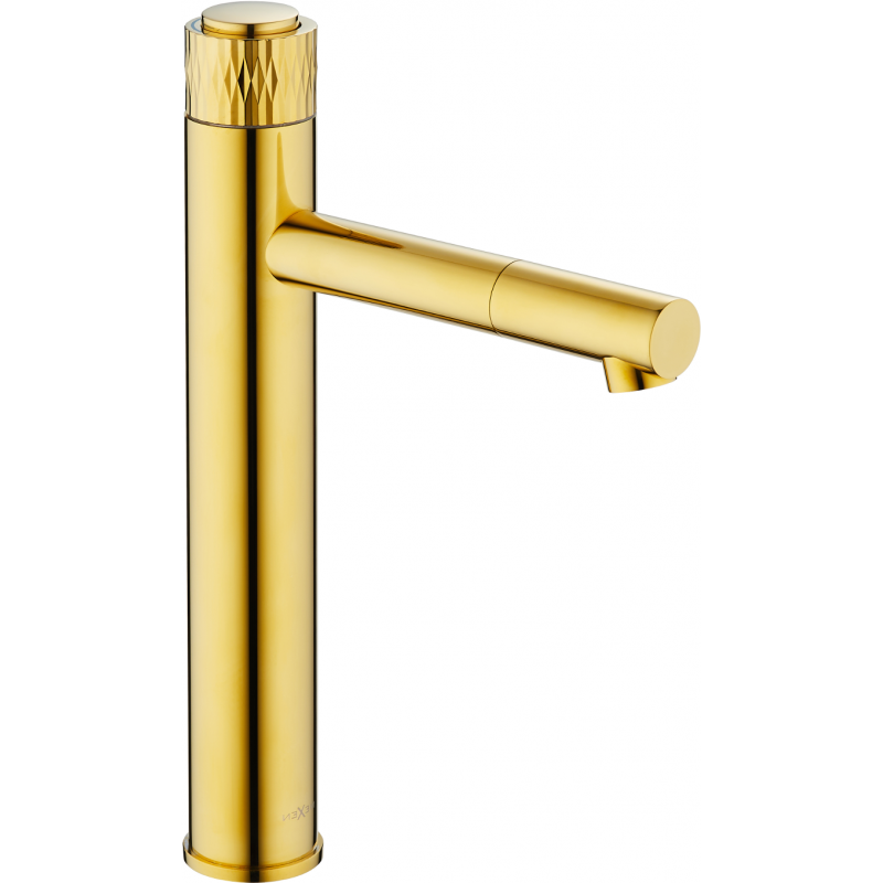 Mexen Diamond rubinetto alto per lavabo, oro - 71510-50
