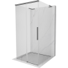Mexen Rox-3S L 3-stenska drsna tuš kabina 90 x 90 cm, prozorna, pištola kovina - 8C2L-090-090-95-00-3S